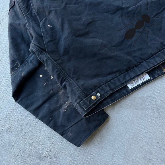 Vintage Y2K Carhartt J001 black Detroit work wear jacket - Picture 7 of 10